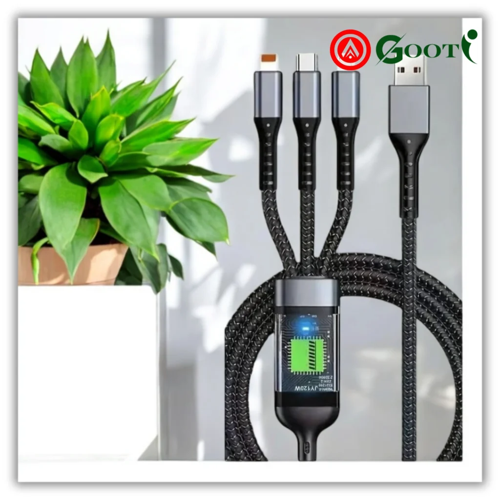 100W Fast Charging USB 3.0 Cable with durable braided design and fast data transfer.